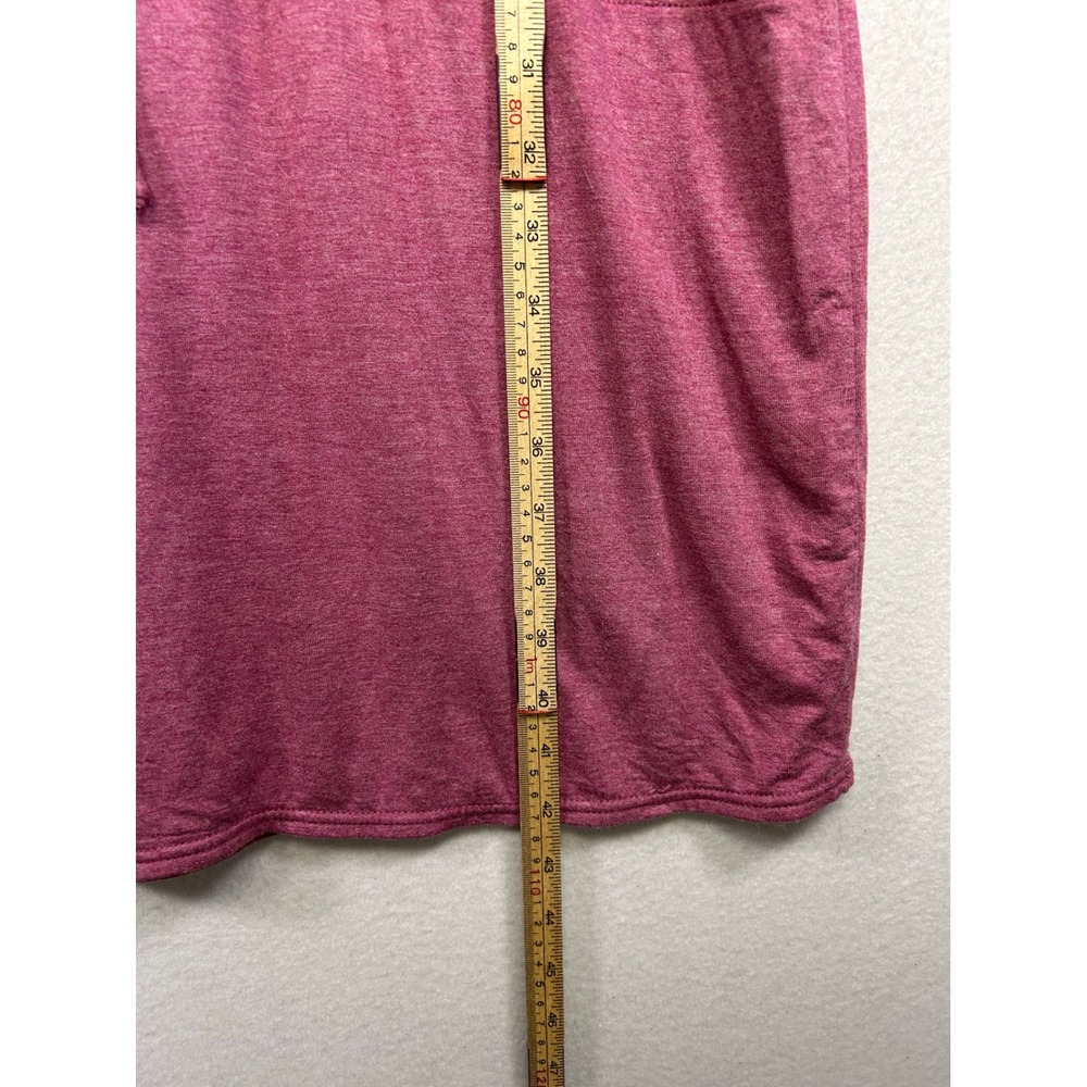 Athleisure 32 Degrees Cool Womens Large Pink Heathered Drawstring T-Shirt Dress - Picture 6 of 11